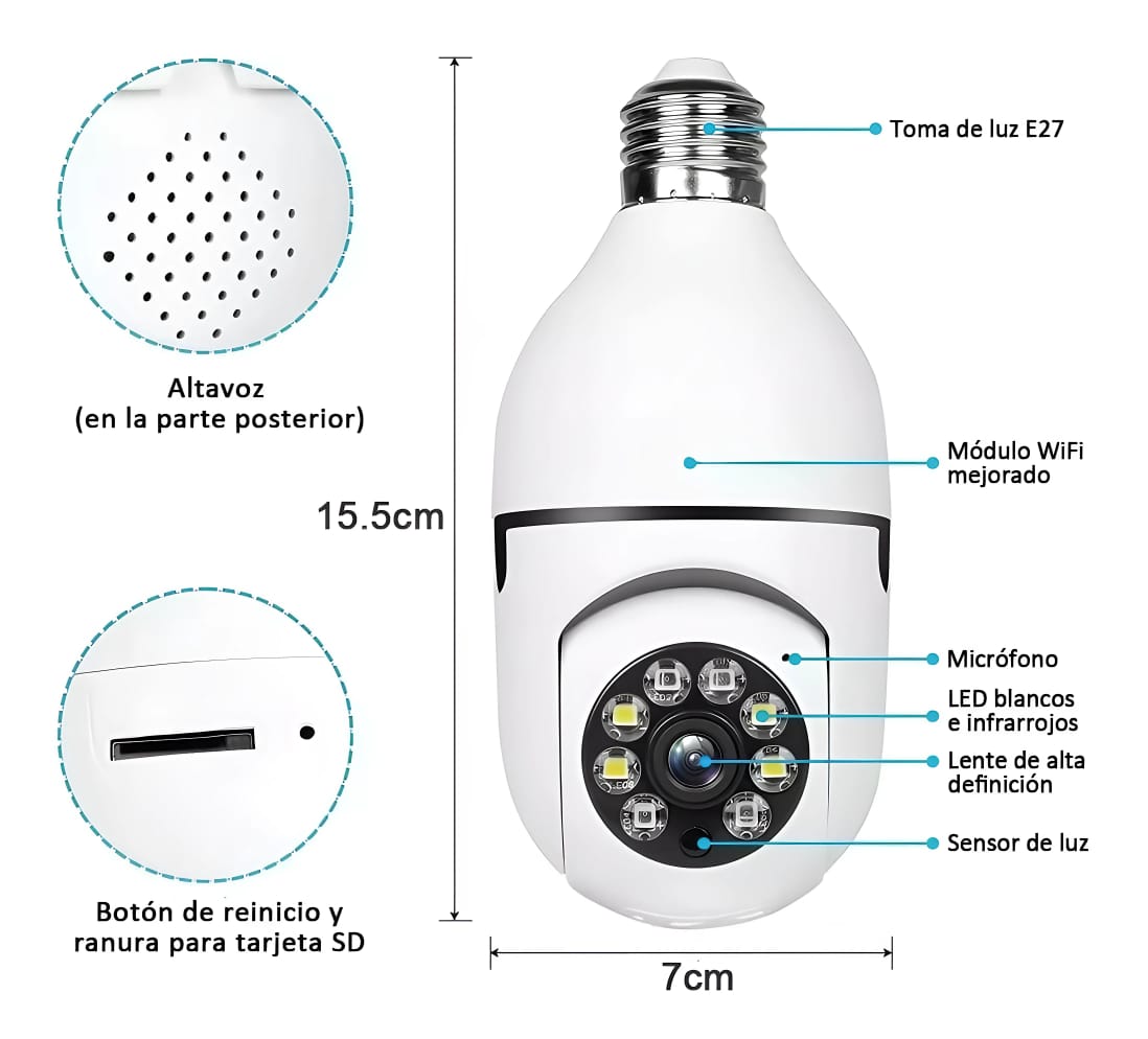 Foco Camara 360 JORTAN